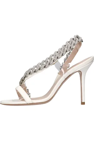 GEDEBE Schoenen, Dames, Wit, 40 EU, Leer, Sandalen Wit