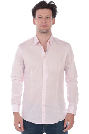 D.A. Daniele Alessandrini Overhemden, Heren, Roze, L, Katoen, Basis B Shirt