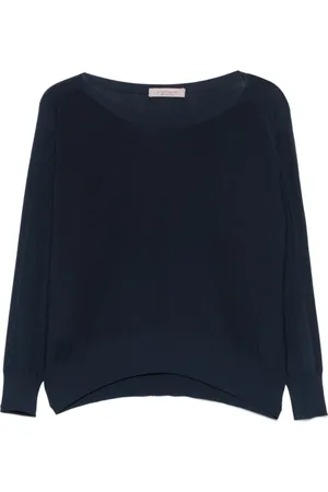 D.EXTERIOR Truien, Dames, Blauw, S, Stijlvolle Polo T-shirt in Blauw