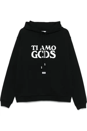 GCDS Sweatshirts & Hoodies, Heren, Zwart, M, Zwarte Hoodie voor Stijlvolle Look
