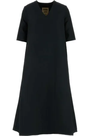 UMA WANG Kleedjes, Dames, Zwart, M, Polyester, Slate Polyester Apostle Jurk