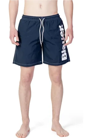 Blauer Badkleding, Heren, Blauw, S, Polyester, Bedrukte Zwemkleding met Enkel Zak