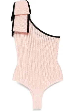 Elisabetta Franchi Tops, Dames, Roze, S, Roze Babyromper met Strikdetail
