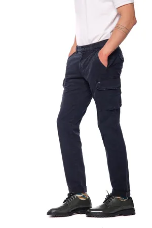Masons Broeken, Heren, Blauw, L, Katoen, Cargo Broek