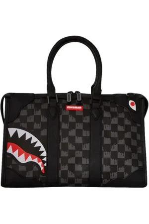 Sprayground Tassen, unisex, Zwart, ONE Size, Leer, Drip Check Mini Duffle Bag