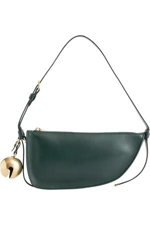 Burberry Tassen, Dames, Groen, ONE Size, Leer, Mini Shield Sling Bag