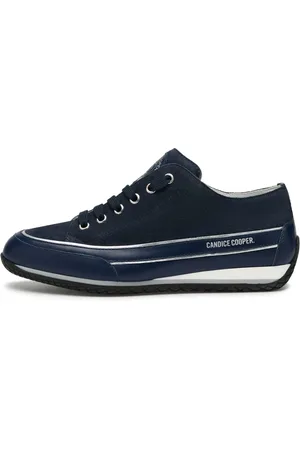 Candice Cooper Schoenen, Dames, Blauw, 39 1/2 EU, Leather and suede sneakers Janis Strip Chic S