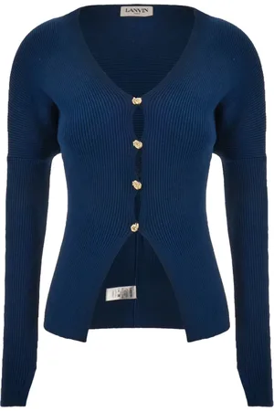 Lanvin Truien, Dames, Blauw, XS, Wol, Cardigan