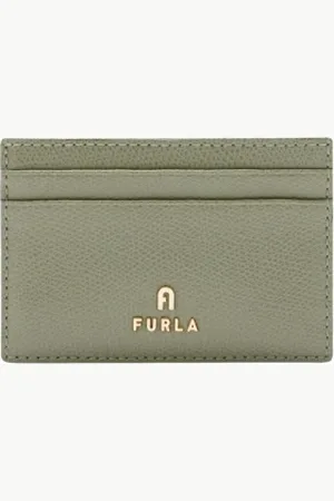 Furla Accessoires, Dames, Groen, ONE Size, Leer, Camelia Card Case S