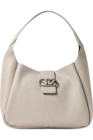 Emporio Armani Tassen, Dames, , ONE Size, Leer, Crème Schoudertas