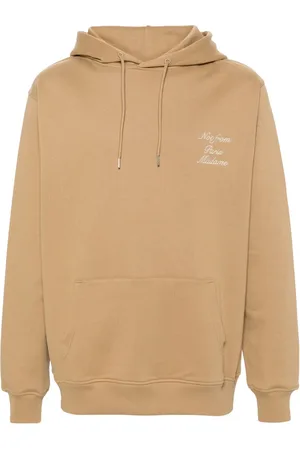 Drôle de Monsieur Sweatshirts & Hoodies, Heren, Bruin, S, Katoen, Calligraphy Ice Hoodie
