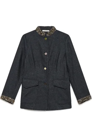 Maliparmi Jassen, Dames, Blauw, S, Denim, Spring Denim Jacket