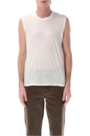 OUR LEGACY Tops, Heren, Wit, M, Katoen, Ademende Tank Top