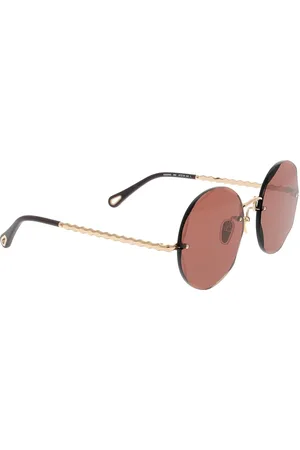 Chloé Accessoires, unisex, Geel, ONE Size, Stijlvolle Zonnebril