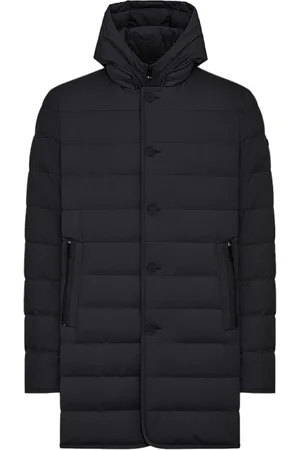 Duno Jassen, Heren, Zwart, XS, Wol, Gewatteerde Parka met Woleffect