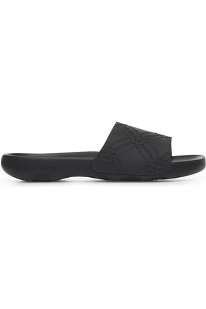 Burberry Schoenen, Heren, Zwart, 44 EU, Slip-On Sandalen met Vierkante Neus
