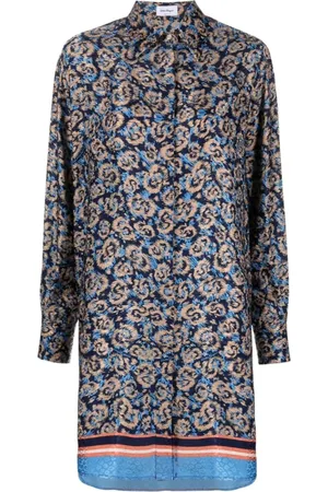 Salvatore Ferragamo Kleedjes, Dames, Veelkleurig, S, Casual Overhemdjurk met Lange Mouwen