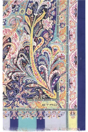 Etro Accessoires, Dames, Veelkleurig, ONE Size, Zijden sjaal met bloemenprint