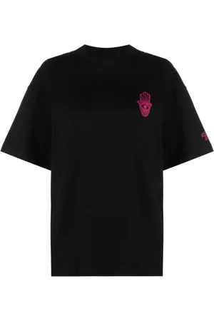 Stand Studio Tops, Dames, Zwart, XS, Katoen, Casual Zwart T-shirt met Korte Mouwen