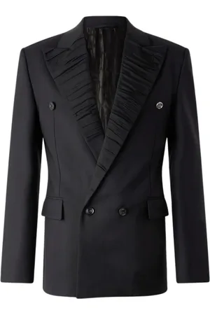 Roberto Cavalli Jassen, Heren, Zwart, XL, Wol, Stretch Wol Double-Breasted Blazer