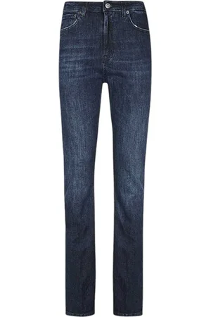 Dondup Jeans, Dames, Blauw, W28, Katoen, Marie Slim-Fit Five-Pocket Jeans