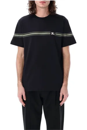 Burberry Tops, Heren, Blauw, S, Katoen, Katoenen T-shirt