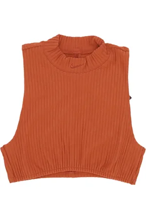 Nike Tops, Dames, Bruin, M, Katoen, Sportswear Chill Knit Rib Crop Tank