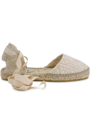 MANEBI Schoenen, Dames, , 40 EU, Katoen, Gehaakt Platte Schoenen