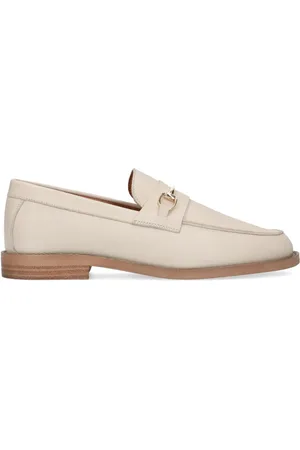 Manfield Schoenen, Dames, , 42 EU, Leer, Leren Loafers met Gouden Detail