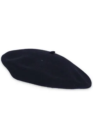Maison Margiela Accessoires, Dames, Blauw, M, Wol, Blauwe Wollen Baskenmuts