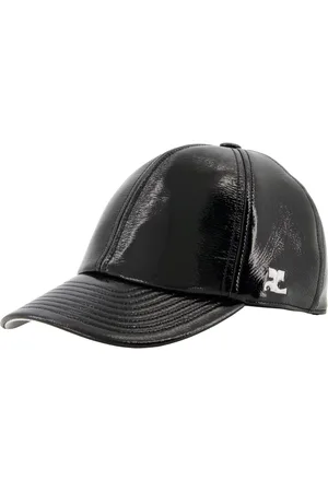 Courrèges Accessoires, unisex, Zwart, S, Katoen, Casquette Réédition Vinyl Cap