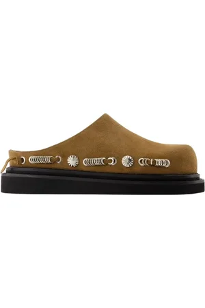 TOGA PULLA Schoenen, Dames, Bruin, 39 EU, Leer, Bruin leren sandalen - Ronde neus