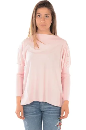 Liu Jo Truien, Dames, Roze, M, Katoen, Cozy Knit Sweater