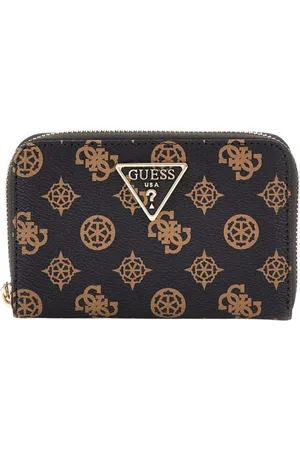 Guess Accessoires, Dames, Bruin, ONE Size, Leer, Laurel Slg Medium Zip Around Portemonnee