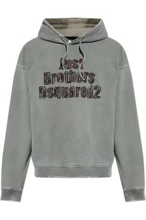 Dsquared2 Sweatshirts & Hoodies, Heren, Grijs, M, Katoen, Sweatshirt met patroon