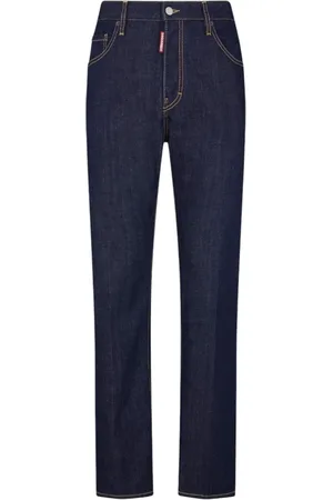 Dsquared2 Jeans, Heren, Blauw, L, Denim, Donkerblauwe Denim Jeans