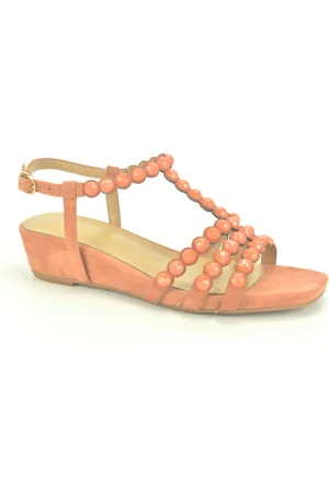 Alma en Pena Schoenen, Dames, Oranje, 36 EU, Oranje Sand met Parels
