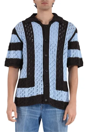 LANEUS Truien, Heren, Veelkleurig, M, Katoen, Gestreept katoenen jacquard poloshirt