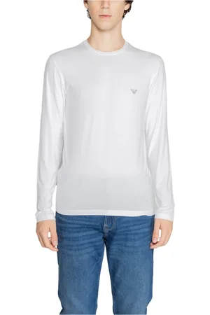 Emporio Armani Tops, Heren, Wit, M, Long Sleeve Ondergoed