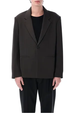 STUDIO NICHOLSON Jassen, Heren, Grijs, L, Wol, Seth Wollen Blend Blazer Olie Grijs