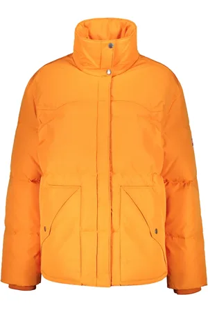 Kenzo Jassen, Dames, Oranje, XS, Katoen, Donsjack met ritssluiting en drukknoopsluiting