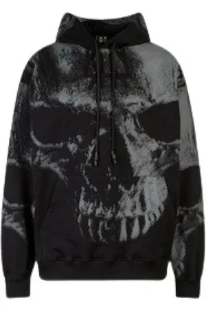 44 Label Group Sweatshirts & Hoodies, Heren, Zwart, L, Katoen, Big Skull Hoodie