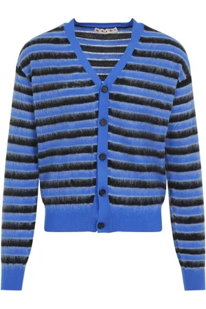 Marni Truien, Heren, Blauw, M, Wol, Cardigan Sweater
