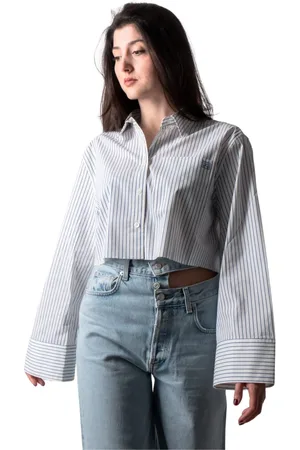 Frame Blouses & Shirts, Dames, Blauw, S, Katoen, Shirt