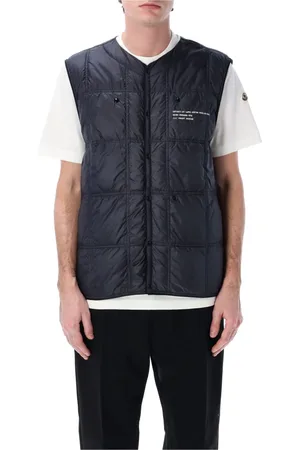 Moncler Jassen, Heren, Blauw, M, Nylon, Stijlvolle Vaile Vest voor mannen