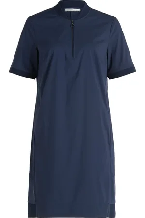 Betty & Co Kleedjes, Dames, Blauw, 3Xl, Casual jurk met geribbelde boorden