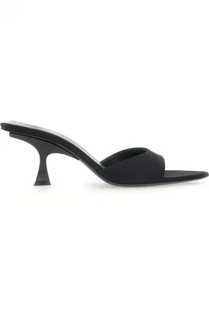 The Attico Schoenen, Dames, Zwart, 37 EU, Satijn, Satin Bes Mules