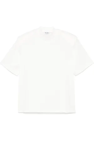 The Attico Tops, Dames, Wit, S, Katoen, Top met ronde hals