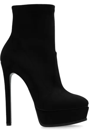 Casadei Schoenen, Dames, Zwart, 40 EU, Suède, Heeled Enkellaarsjes Arceus