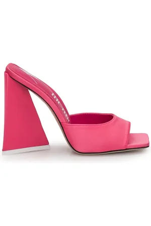 The Attico Schoenen, Dames, Roze, 36 EU, Satijn, Devon Mule 115mm High Heel Schoenen
